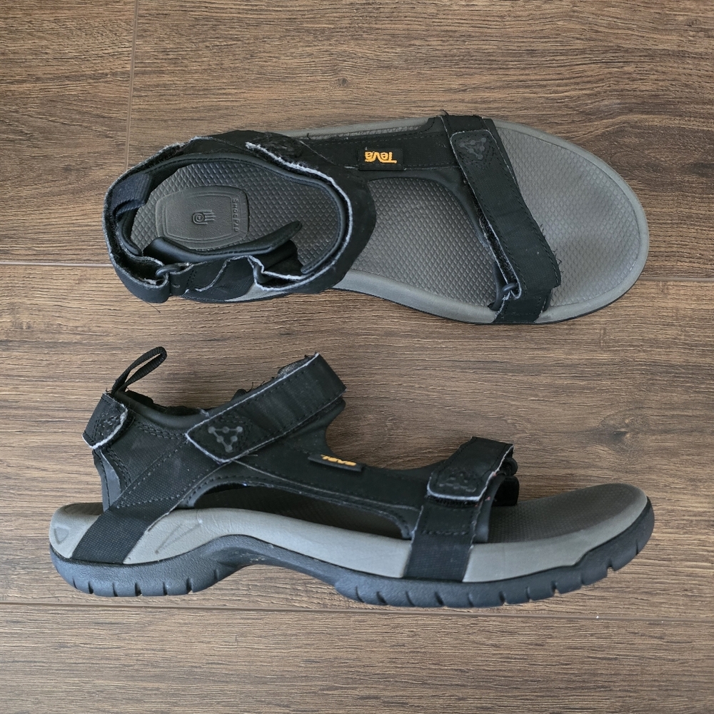 Teva Meacham Hiking Sandals Black Adjustable Quick Dry Men’s Size 9